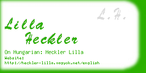 lilla heckler business card